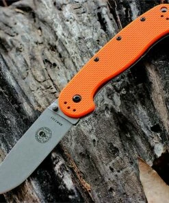 Best Pirce 🌟 BRK Avispa Folder, Orange Nylon handles, Stonewash AUS-8 Blade, Plain Edge, Design by Esee Knives 🧨