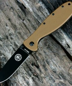 Best Pirce 👏 BRK Zancudo Folder, Black Blade, Coyote Brown Handle, Design by Esee Knives 👏