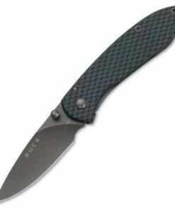 Best Sale ⌛ Buck Knives Buck 327CF Nobleman, 2.6" 440A Plain Blade, Carbon Fiber Graphic Overlay 💯