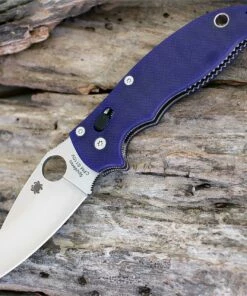 Hot Sale 😍 Spyderco Knives Spyderco C101GPDBL2 Manix 2 G-10, 3.37" CPM S110V, Dark Blue G-10 Handle 🤩