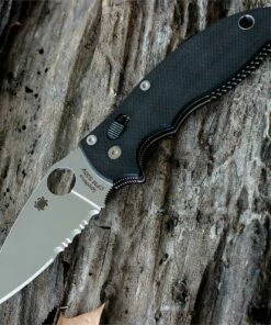 Discount ❤️ Spyderco Knives Spyderco C101GPS2 Manix 2 G-10, 3.37" CPM S30V Combo Blade 🌟