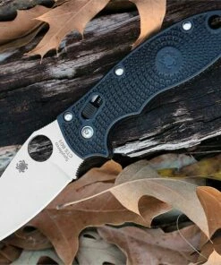 Promo 👏 Spyderco Knives Spyderco Manix 2 Lightweight Black FRCP (3.37" CTS BD1 Satin) C101PBK2 🤩