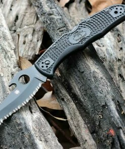 Cheapest 👍 Spyderco Knives Spyderco C12SBBK2W Matriarch 2 Emerson Opener, 3.57" VG-10 Black Serrated Blade, FRN Handle 👍