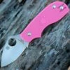 Outlet 🌟 Spyderco Knives Spyderco Squeak Pink Heais C154PPN, 2.0" N690Co Plain Blade 👏