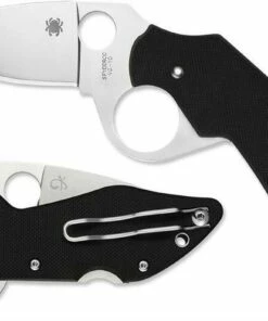 Discount 😍 Spyderco Knives Spyderco Introvert G-10 Black C206GP , 2.79 in. VG-10 Plain Blade-DISCONTINUED 😀