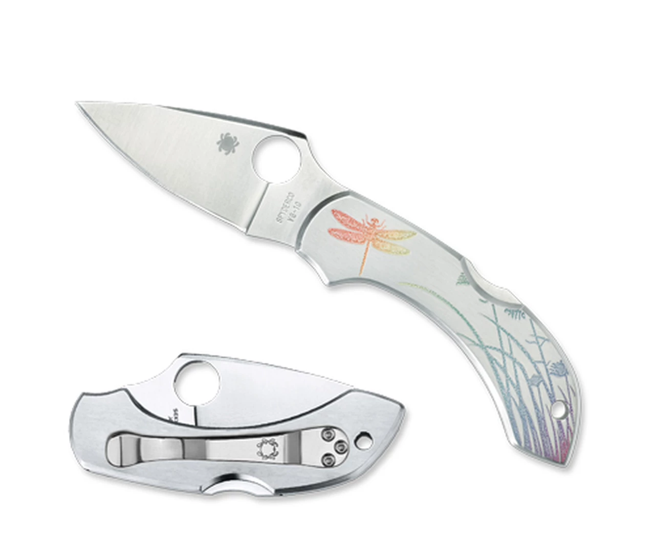 Budget 🌟 Spyderco Knives Spyderco C28PT Dragonfly Tattoo, 2.313" VG-10 Plain Blade, Stainless Steel 💯 1 Budget 🌟 Spyderco Knives Spyderco C28PT Dragonfly Tattoo, 2.313" VG-10 Plain Blade, Stainless Steel 💯