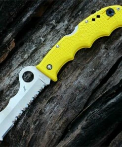 Promo 😀 Spyderco Knives Spyderco C79PSYL Assist Salt Lightweight , 3.68" H-1 Steel , Yellow FRN Handle ❤️
