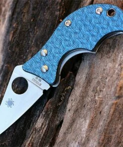 Best Sale 🤩 Spyderco Knives Spyderco Spin C86GFBLP, VG-10 Steel, Nishijin Glass Fiber Handle, PlainEdge, Sprint Run 🔔
