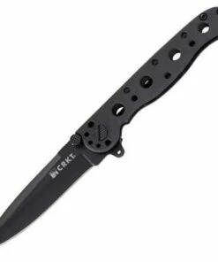 Cheap 🧨 CRKT M16-01KS EDC Spear Point, 3" 8Cr13MoV SS Plain Blade, Black Aluminum Handle ⭐