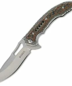 Promo 🤩 CRKT Small Fossil Folder, 8Cr13MoV, 2Cr13 Stainless with G-10 Overlay Handle ✔️