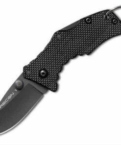 Coupon 💯 Cold Steel CS27TDS Micro Recon 1, 2" AUS 8A SS Plain Blade, Black G-10 Handle 👍
