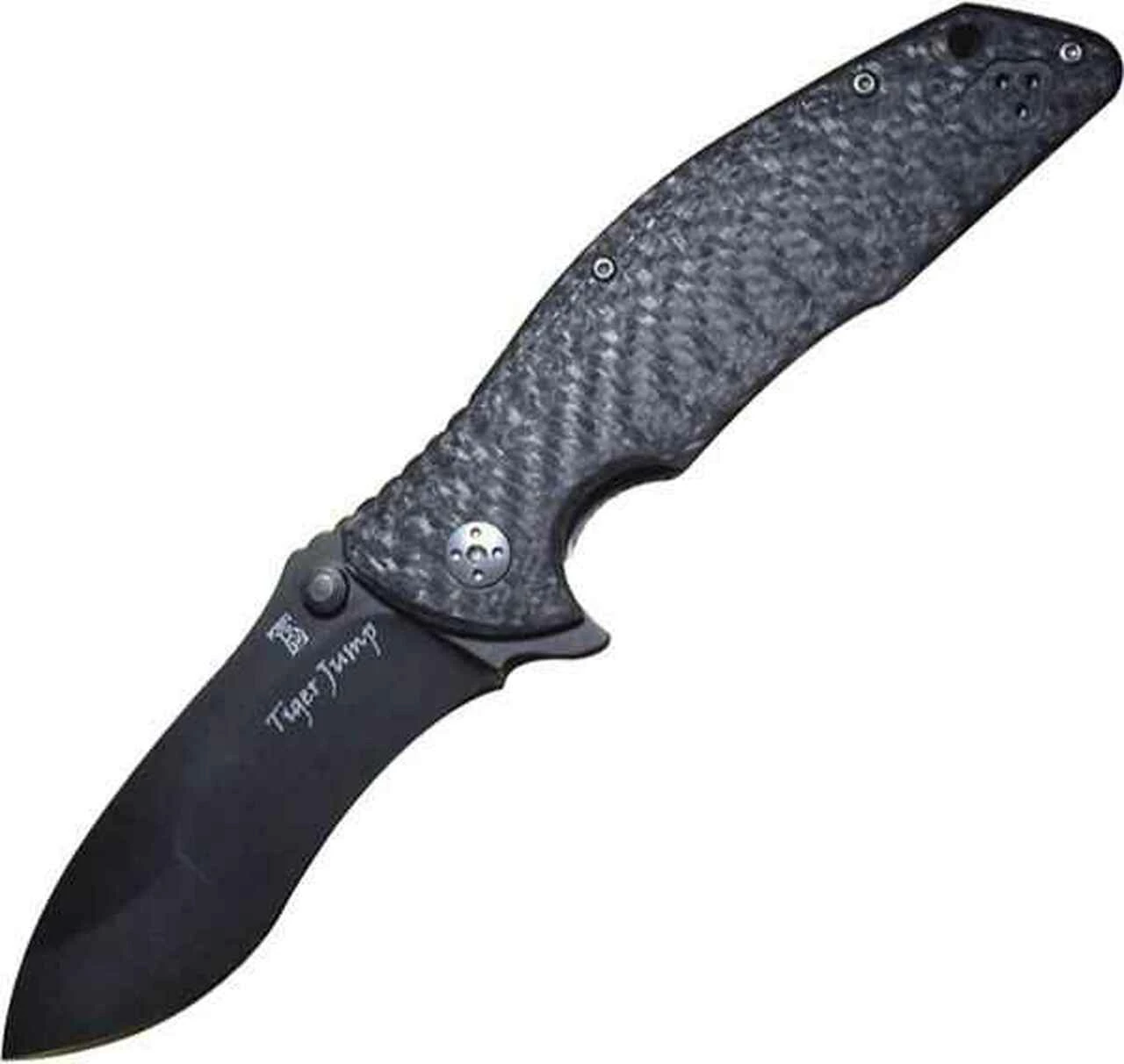 Flash Sale 🛒 Dendra Knives Dendra Tiger Jump, D2 Tool Steel Black Coated PVD Finish Blade ✔️ 1 Flash Sale 🛒 Dendra Knives Dendra Tiger Jump, D2 Tool Steel Black Coated PVD Finish Blade ✔️