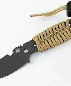 New ✔️ DPx H.E.S.T II Assault Fixed Blade, Niolox Steel, Desert Tan Paracord Wrap Handle, Black G-10 Scales Included ⭐