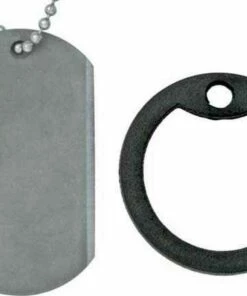 New ⌛ A.R.S. KNIVES The Original 🦮 Dog Tag Knife, Titanium Blade, Black Rubber Frame, DT001 👍