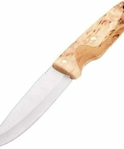 Coupon 👏 EKA Knives EKA Nordic W11, 4 3/8" 12C27 Stainless Drop Point Blade, Curly Birch Handle 💯