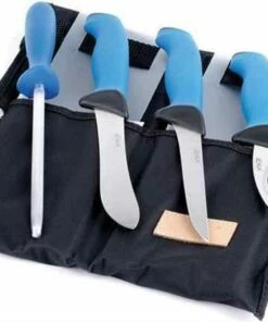 Deals 🤩 EKA Knives EKA Butcher Set, Blue Soft Grip Santoprene Handles 🎁