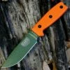 Cheapest 🌟 ESEE Knives, 4P-OD, Green Blade, Plain Edge, Orange G-10 Handle, Black Molded Sheath and Clip Plate ⌛