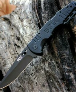 Best reviews of ✔️ SOG Salute Folder, Hardcased Black 8Cr13MoV Clip Point, G10 Handle ❤️