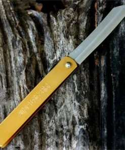 Outlet ✔️ Higonokami Folder traditional Japanese style 3.5 in. steel blade, Brass Handles ✨