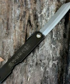 Best deal 🎁 Higonokami Folder 3 in. traditional Japanese style triple layered SK steel blade, Black Stainless Steel Handles 😍