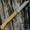 Best Pirce 🎁 Higonokami Reverse Tanto style 3 in. steel blade, Brass Handle Japanese Folder ❤️