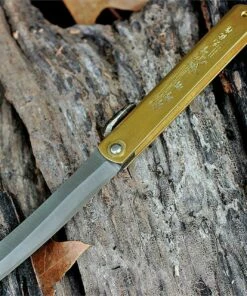 Wholesale 🎉 Higonokami Traditional Japanese style 3 5/8 in. steel blade, Brass Handle with Bamboo Etch ✨