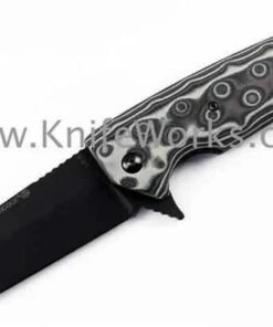 Hot Sale 🎁 Hogue EX-02 3.75", Black Tanto Blade, Plain Edge, w/ Flipper 🔔