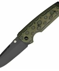 Deals 🔔 Hogue EX-02 Extreme, 3 5/8" black finish 154CM stainless spear point blade, Green G-Mascus G-10 handle scales 🔥