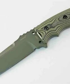 Cheap 🧨 Hogue 5 1/2" EX-F01 Fixed Blade, A2, Green G-Mascus G-10 Handle 😀