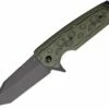 Best Pirce 🧨 Hogue EX02 3.75" Flipper, Tactical Tanto Blade with G-Mascus Green G-10 Handles ✨