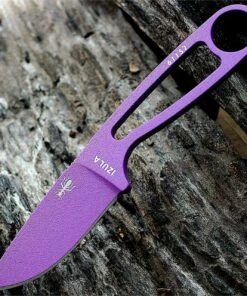Promo 🎁 ESEE Knives ESEE IZULA Knife, Purple, Concealed Carry Knife, Injection Molded Clear Sheath, Clip Plate 🎁