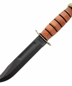 Brand new ⭐ Ka-Bar USMC Presentation Grade, Brass/Gold Plated, w/ Leather Sheath ✔️