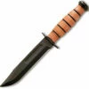 Coupon 😍 Ka-Bar Full Size US Navy Knife, Leather Sheath, Plain Edge 🤩