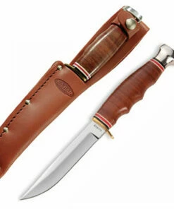 Cheap 😀 Ka-Bar Working Hunter, Leather Handle, Leather Sheath 👏