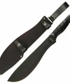 Hot Sale 🧨 Ka-Bar Cutlass Machete, Black Kraton G, Leather/Cordura Sheath 🌟