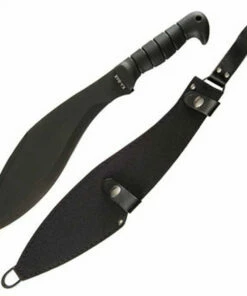 Best Sale ❤️ Ka-Bar Kukri Machete, 11.5 in 1085 steel blade, Black Kraton G, Leather/Cordura Sheath 👏