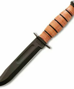 Hot Sale 🌟 Ka-Bar Short USA Knife, Leather Sheath, Plain Edge 🌟