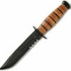 Wholesale ✨ Ka-Bar Short USMC Knife, Leather Sheath, Combo Edge ⌛