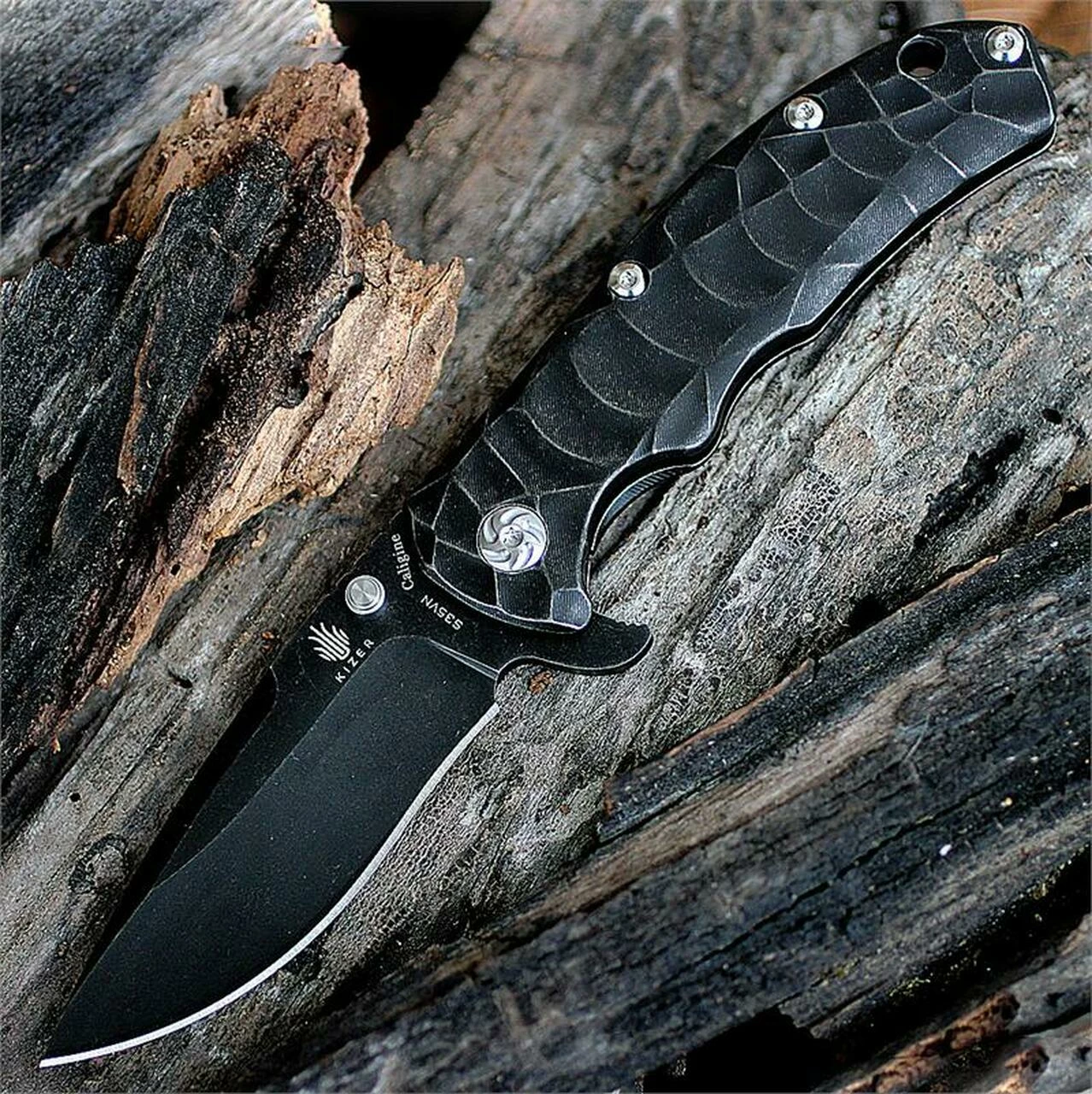 Flash Sale 🛒 Kizer Cutlery, Caligine, 401D1, 3.58 in. S35VN Drop Point Black Stonewashed Blade, Framelock ⌛ 1 Flash Sale 🛒 Kizer Cutlery, Caligine, 401D1, 3.58 in. S35VN Drop Point Black Stonewashed Blade, Framelock ⌛