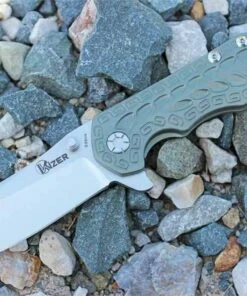 Best Sale 💯 Kizer Cutlery Kizer KI4423 Cutlery Framelock, 4.05" CPM-S35VN SS Plain Blade, Titanium Handle 👍