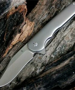 Cheap 🎁 Kizer Cutlery, Flashbang Flipper, 454A1, 3.5 in. S35VN Clip Point Stonewashed Blade, Framelock 👏