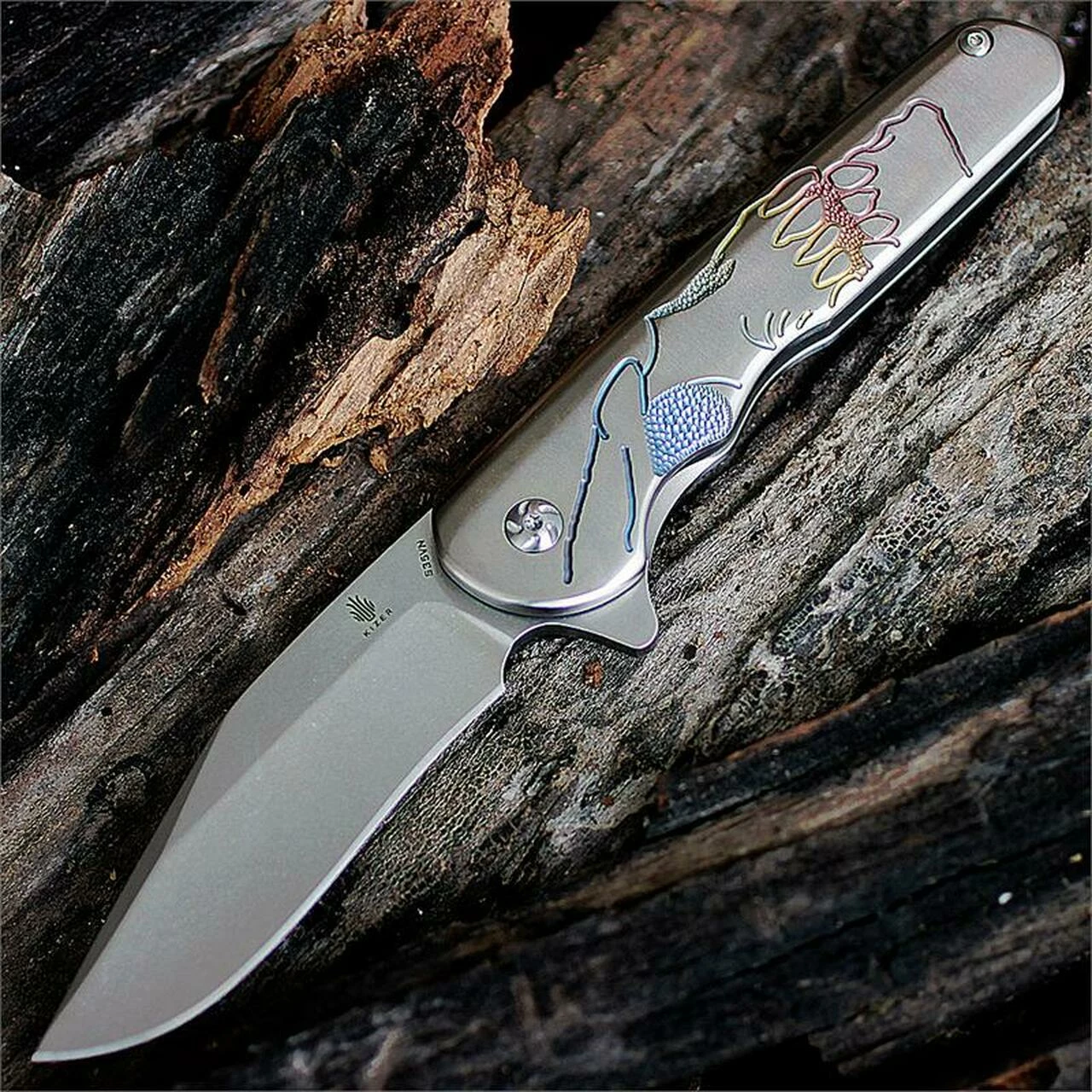 Discount 😍 Kizer Cutlery, Flashbang Skully Flipper, 454A2, 3.5 in. S35VN Clip Point Stonewashed Blade, Framelock 😍 1 Discount 😍 Kizer Cutlery, Flashbang Skully Flipper, 454A2, 3.5 in. S35VN Clip Point Stonewashed Blade, Framelock 😍