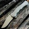 Wholesale 🎁 Kizer Cutlery, 455A1, Dorado, 3.48 in. S35VN Clip Point Stonewashed Blade, Titanium Handle, Framelock ✔️