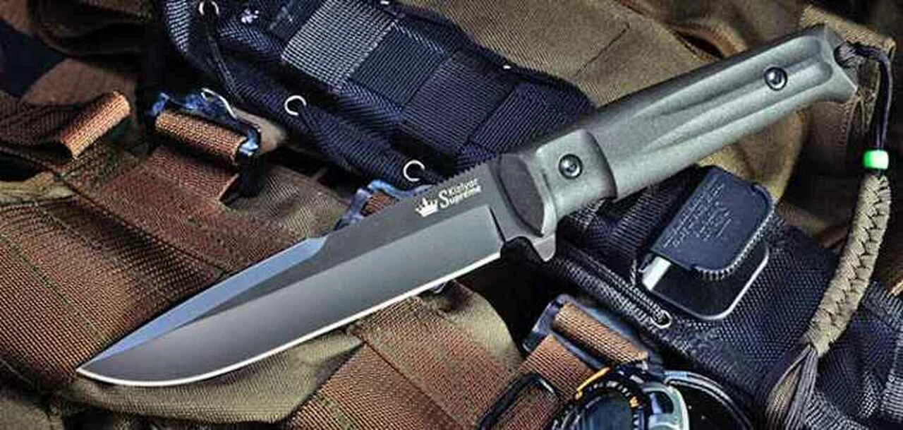 Flash Sale ⭐ Kizlyar Supreme Delta, AUS-8 Black Fixed Blade, Kraton Handle 🌟 1 Flash Sale ⭐ Kizlyar Supreme Delta, AUS-8 Black Fixed Blade, Kraton Handle 🌟