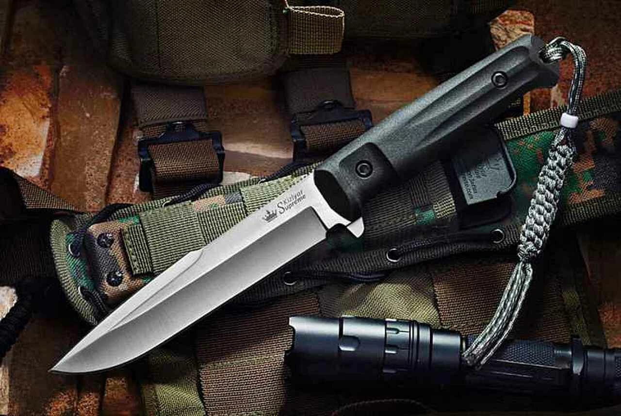 Brand new ⭐ Kizlyar Supreme Delta, D2 Satin Fixed Blade, Kraton Handle 🛒 1 Brand new ⭐ Kizlyar Supreme Delta, D2 Satin Fixed Blade, Kraton Handle 🛒