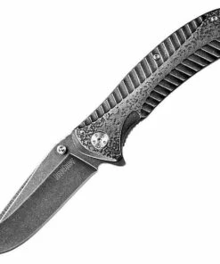 Best Pirce 🔥 Kershaw Knives Kershaw Starter 1301BW 3.4" 3Cr13 SS Plain, Blackwash Blade, SS Blackwash Handle 🤩