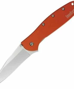 New ⭐ Kershaw Knives Kershaw 1660OR Leek, 3" Sandvik 14C28N Plain Blade, Orange Anodized Aluminum Handle 😍