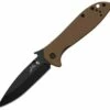Buy 🧨 Kershaw Knives Kershaw 6054BRNBLK Emerson CQC-4K Framelock, 3.25" 8Cr14MoV SS Plain Blade, G-10 Handle 🌟