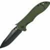 Deals 🧨 Kershaw Knives Kershaw 6074OLBLK Emerson CQC-5K, 3" 8Cr14MoV SS, Black Plain Blade, Olive Drab G-10 Handle 🌟