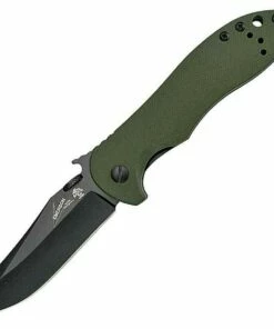 Deals 🧨 Kershaw Knives Kershaw 6074OLBLK Emerson CQC-5K, 3" 8Cr14MoV SS, Black Plain Blade, Olive Drab G-10 Handle 🌟